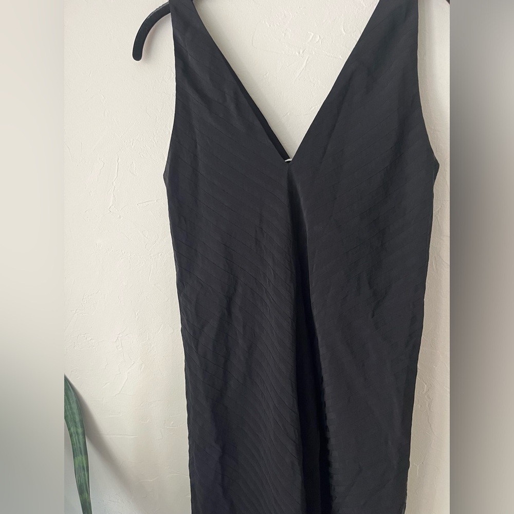 🖤EVERLANE THE CITY STRIPE MIDI DRESS IN BLACK 4 - Picture 7 of 10